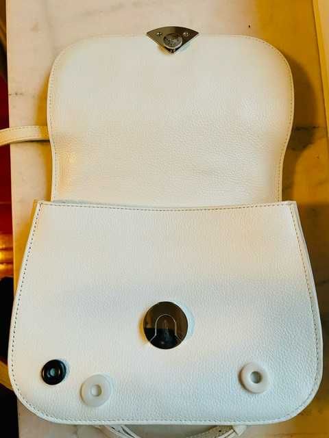 geanta Coccinele alba din piele