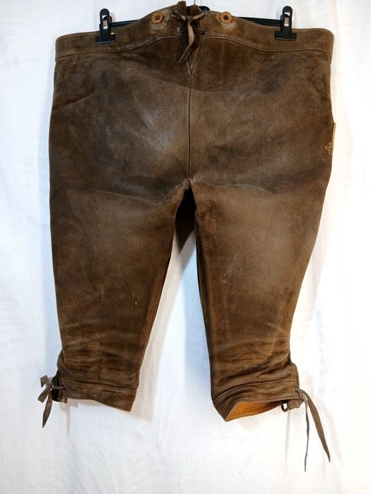 Pantaloni Oktoberfest Lederhose bavarezi vintage