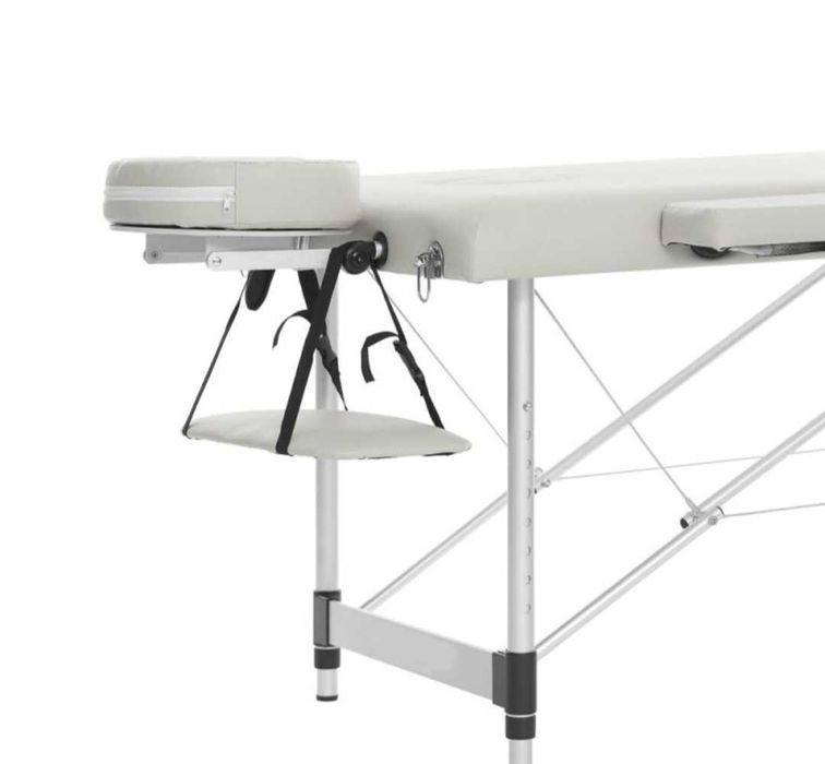 Двусекторна алуминиева козметична масажна кушетка –бял и черен цвят