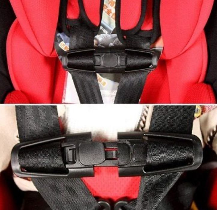 Пластмасова допълнителна приставка за предпазните колани на детски сто