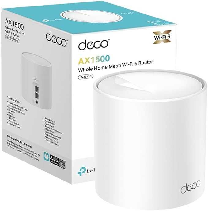 Router TP-Link Deco X10 (1-2-3-pack) Домашняя Mesh Wi-Fi 6 AX1500