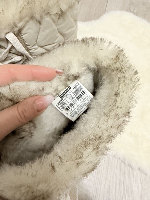 Cizme de iarnă Quechua îmblănite impermeabile bej