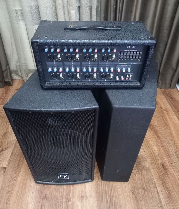 Активный микшер Start и колонки 12 дюймов.