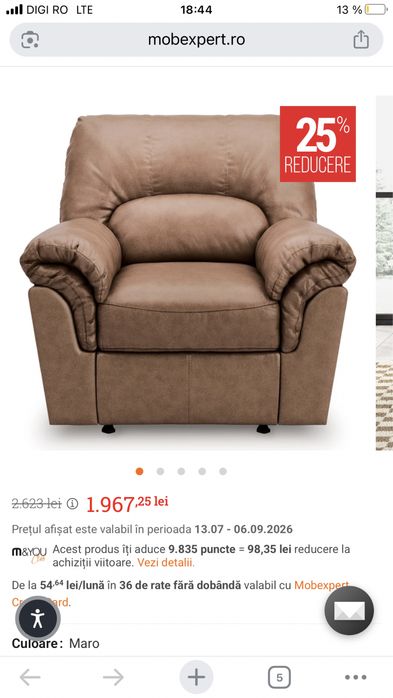 Fotolii Mobexpert cu recliner
