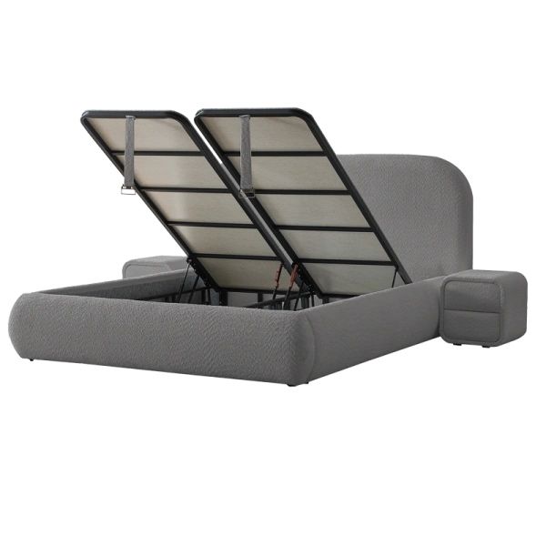 Тапицирана спалня с матрак FABER 160 х 200 - антрацит AN