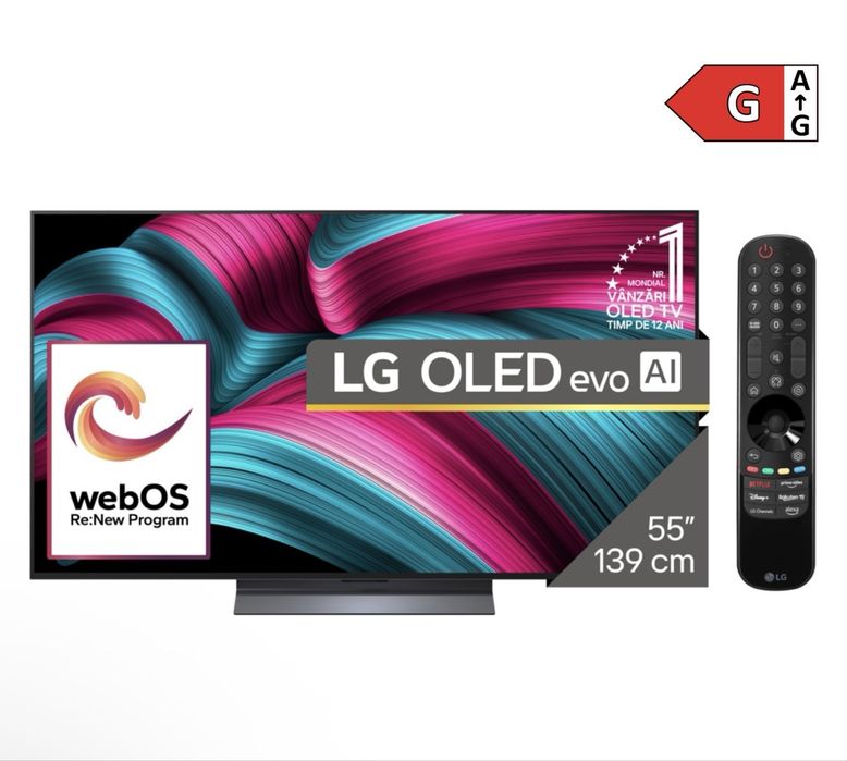 Televizor OLED Evo Smart LG 55C5ELB, Ultra HD 4K, HDR, 139cm