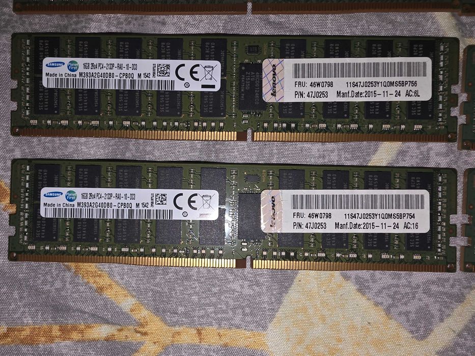 DDR4 16GB / 32GB, RDIMM ECC REG, 2133MHz | 2400MHz, Samsung | SK Hynix
