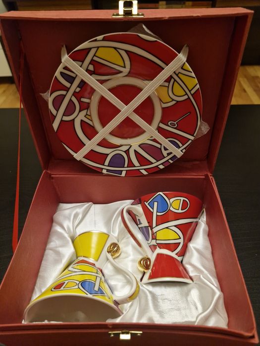 Set 2 cesti colorate cafea/ ceai