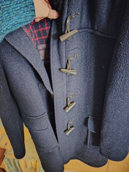 Оригинално дамко вълнено палто Gloverall с качулка