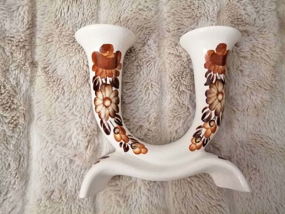 Полски керамичен винтидж свещник на минимум 60 години