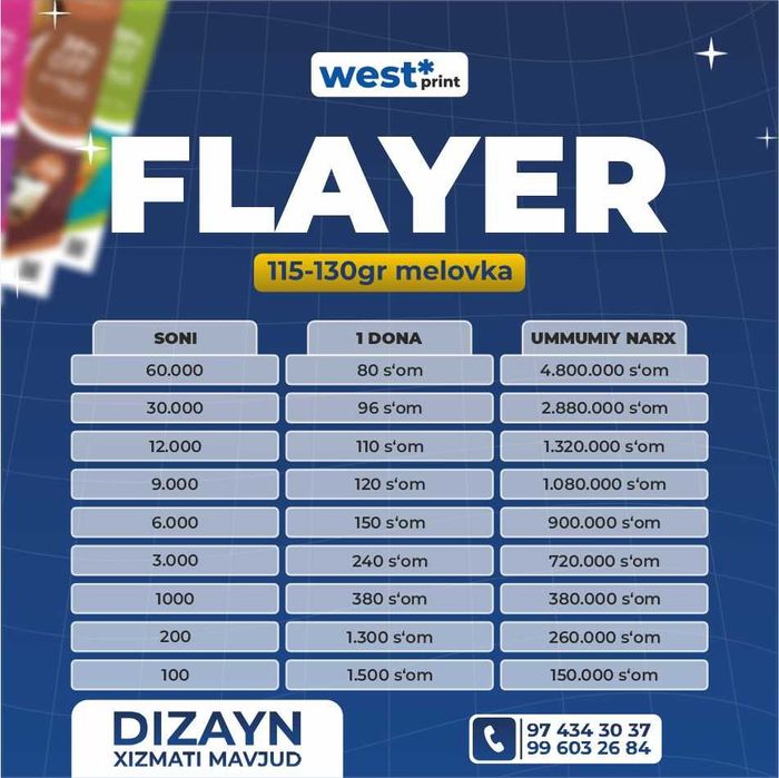 Flayer super narxda / Флаер по супер цене / Flaer