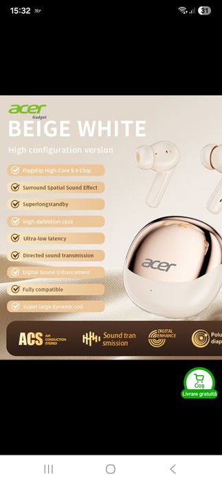 Casti noi Acer wireless