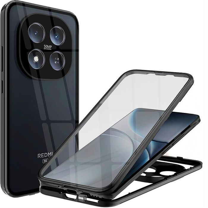 Двоен магнитен кейс за xiaomi redmi note 15 pro 5g със защита на камер