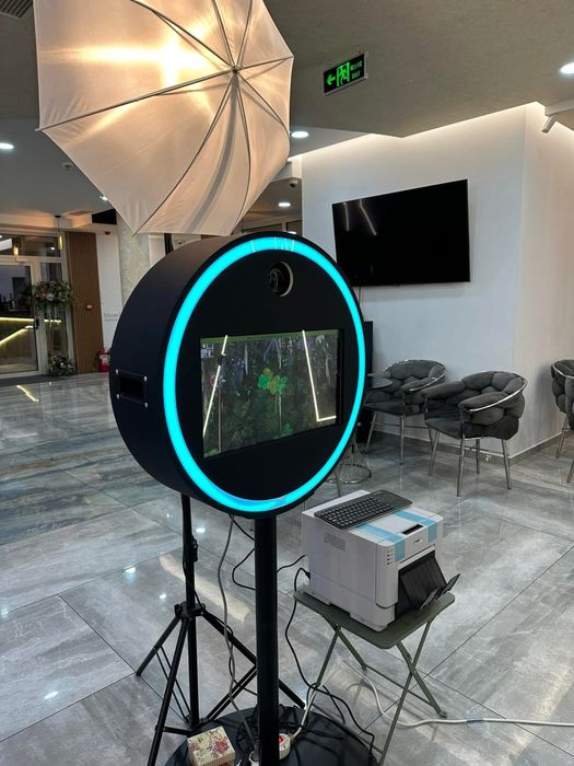 Cabina foto/ fum greu/tablou cu amprente/ arcade flori & baloane