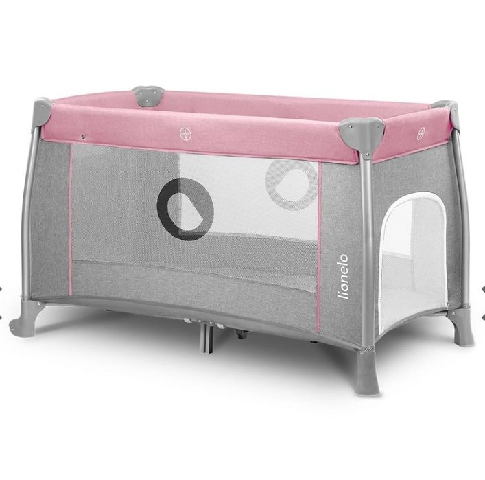 Lionelo Сгъваема бебешка кошара THOMI Pink Baby 2 нива+ матрак!