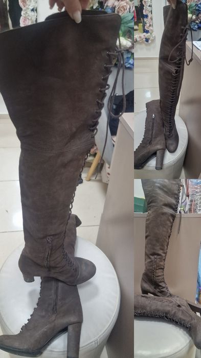 MAX & CO – Кожени ботуши над коляното
Размер: 37