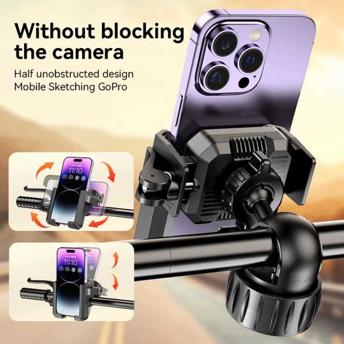 HSU YYS-690 държач за телефон с 360° въртене – за велосипеди, мотори