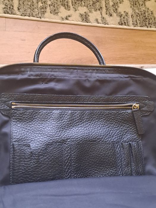 Geanta neagra din piele Musette