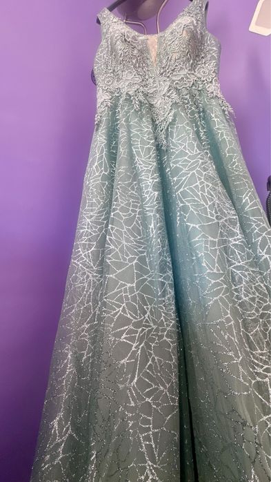 Официална дълга рокля, голям размер XL