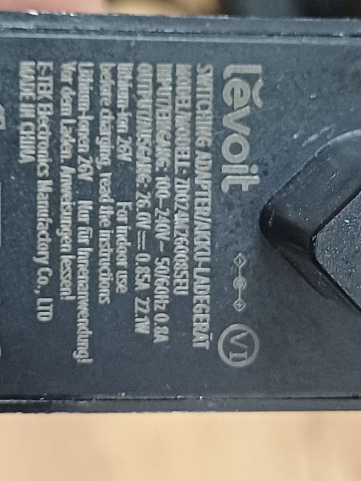 Incarcator alimentator 26v  0,85A nou. 
Este testat