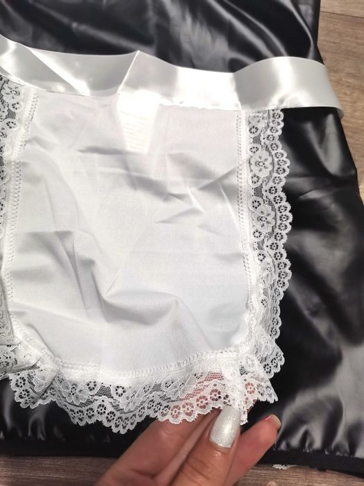 Секси костюм сервитьорка кожен с прашки дамско бельо камериерка