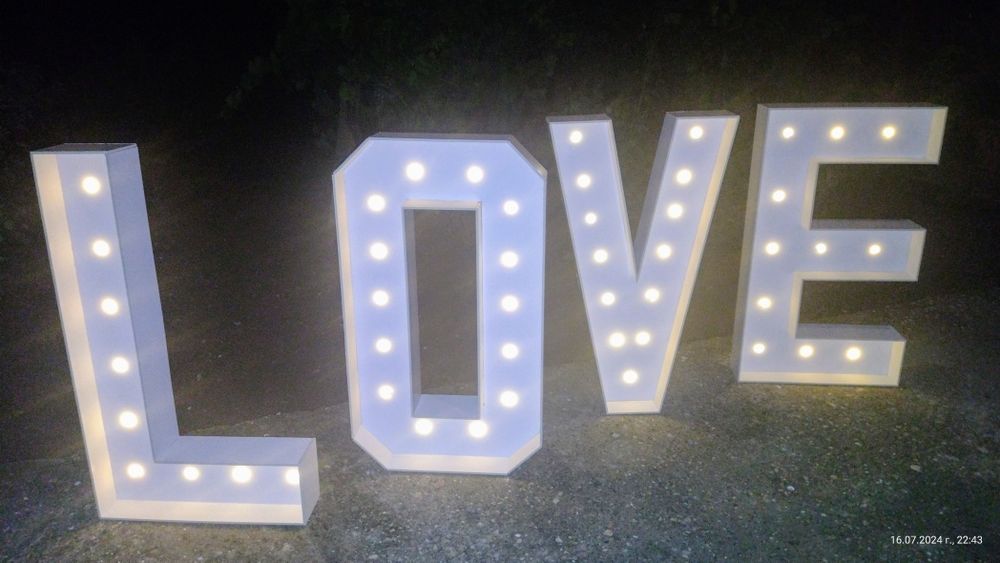 Светещи цифри, букви и надписи за декор