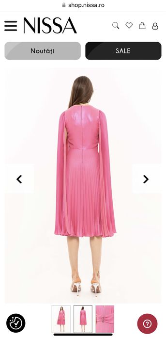 Rochie eleganta Nissa midi plisata colectie noua