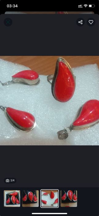 Серьги с  кораллами продам.