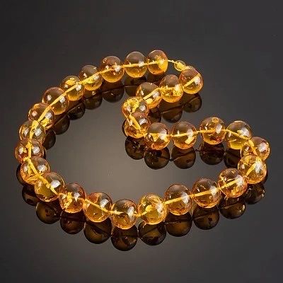Янтарь натуральный круглые бусы