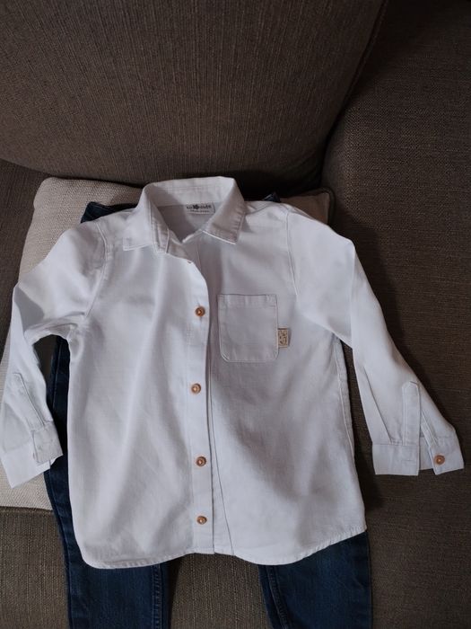Детска бяла риза за момче р. 98