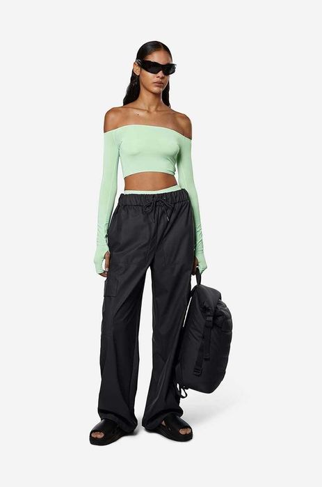 Rains, Pantaloni de ploaie Cargo Rain Pants Wide, Unisex, Negru, S