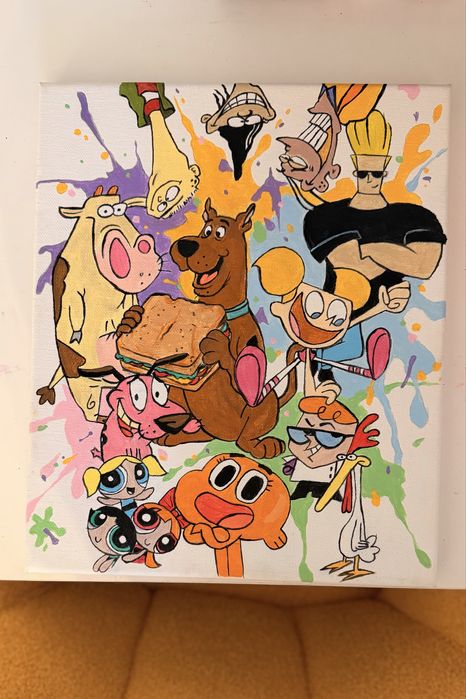 Tablou pictat manual Cartoon