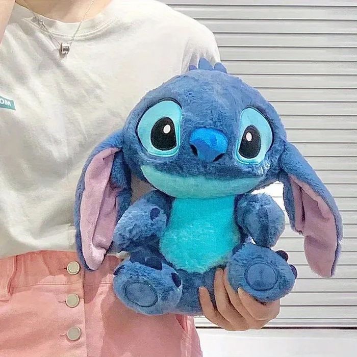 Голяма плюшена играчка Стич 35см, Пухкав плюшен Стич Lilo Stitch