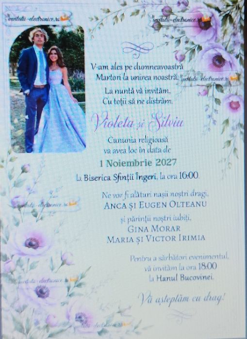 Invitație nunta personalizate