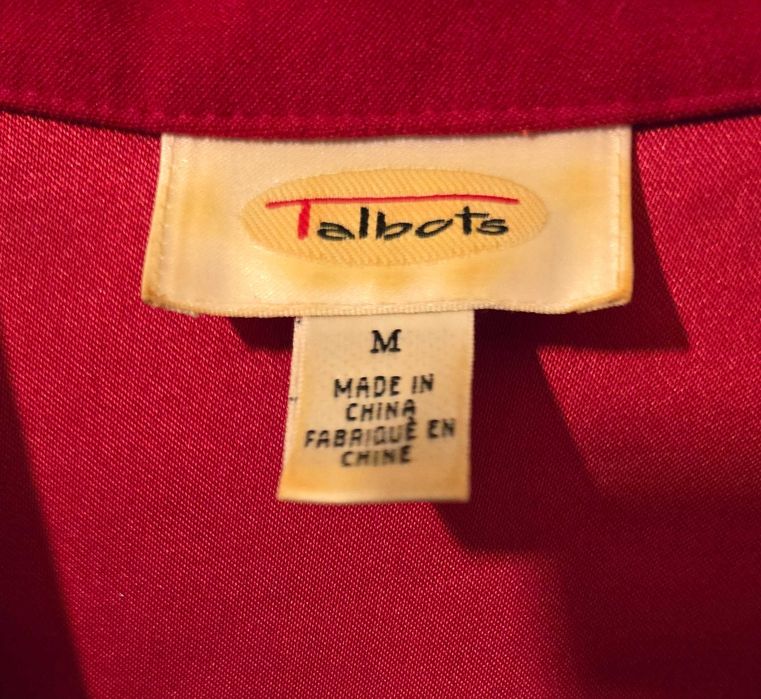 Talbots, camasa dama, rosu, masura M