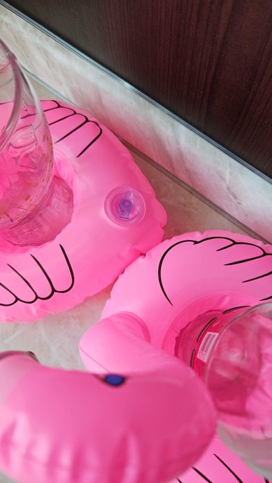 Подстаканник надувной фламинго 2шт