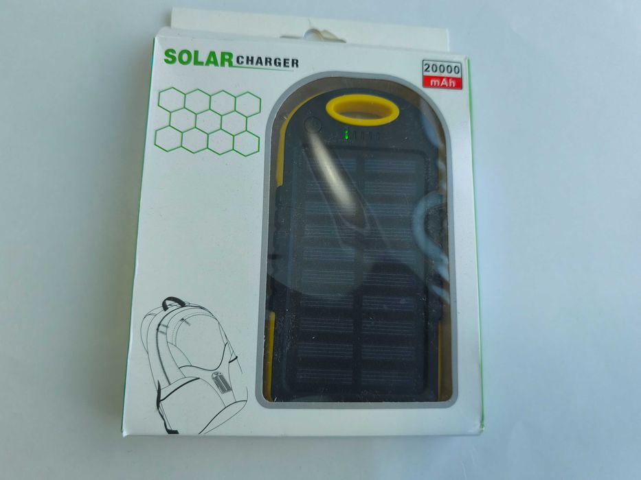 Baterie externa - power bank 20000 mAh cu incarcare solara