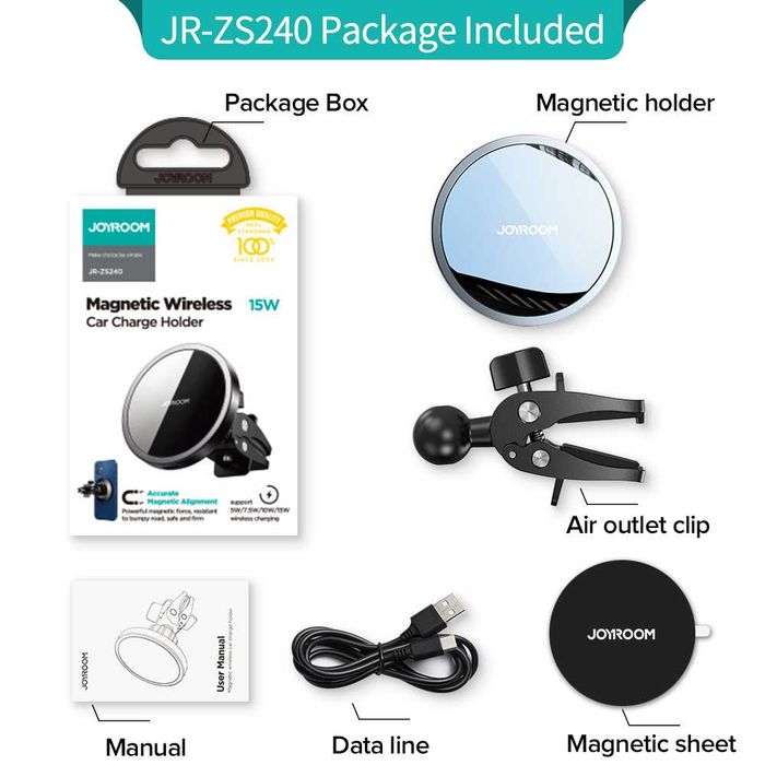 JOYROOM JR-ZS240 Магнитный Авто Держатель MagSafe iPhone 14 15 series