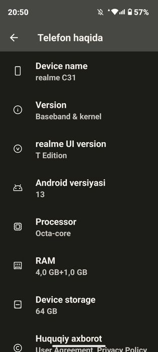 Realmi telfoni iphone 6 yoki 7 ga abmen qilaman