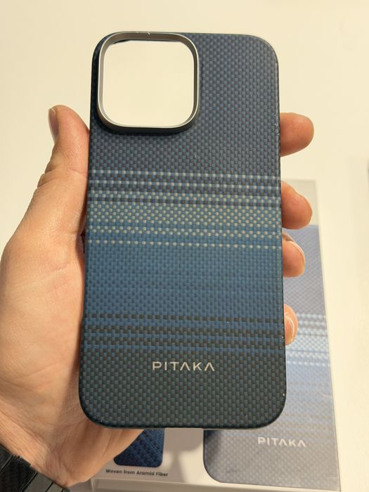 Husa iPhone 16 Pro Max Pitaka Aramida Tactile Woven Case la cutie