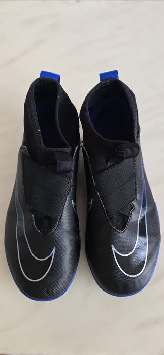 Nike Mercurial детски футболни обувки / стоножки черно-сини 36.5 см