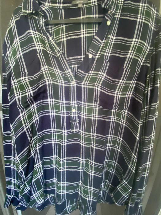 Camasa carouri bleumarin cu verde, S/36