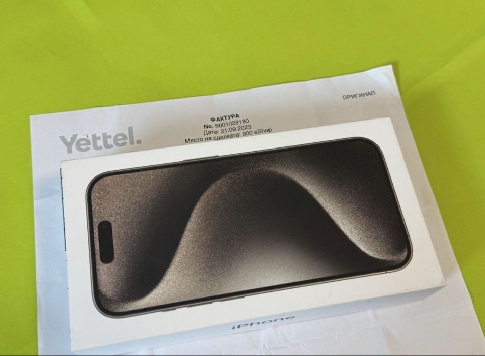 КАТО НОВ 256GB iPhone 15 Pro Гаранция от Yettel до 2026г. Natural