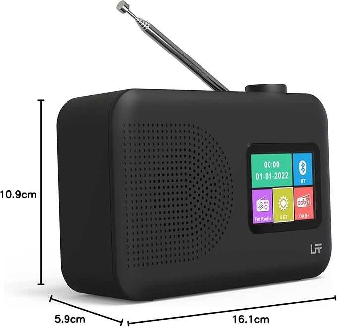 DAB Plus цифрово радио  с будилник с цветен дисплей и Bluetooth  LFF