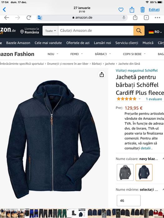 Schoffel jacket fleece XL/54