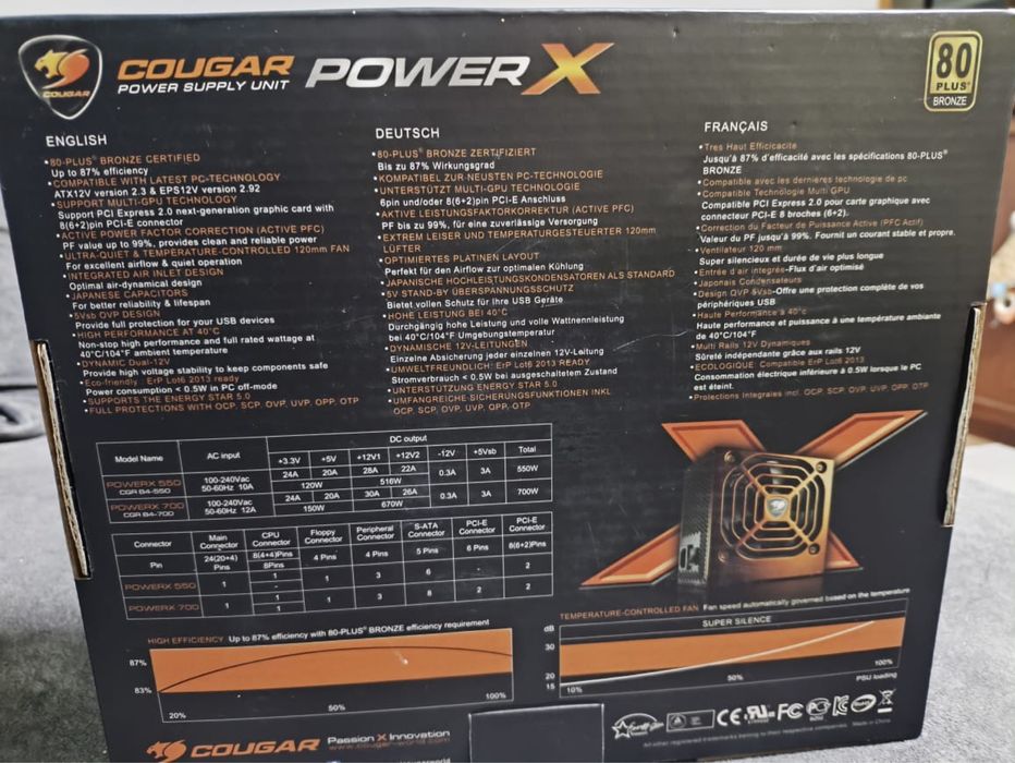 Блок питания cougar powerX 700