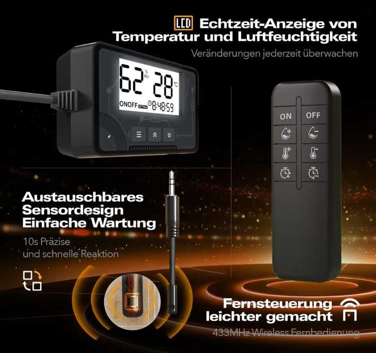 Ventilator de conductă BUMSOU de 100 mm