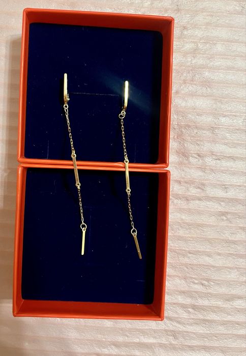 Золотые сережки висячие