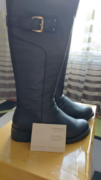 Зимние сапоги, Кожа, Мех  натуральный