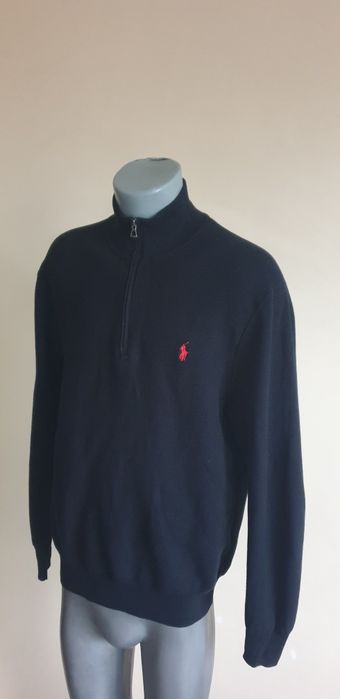 POLO Ralph Lauren Half Zip 3/4 Pima Cotton Knit  L ОРИГИНАЛ! Мъжко